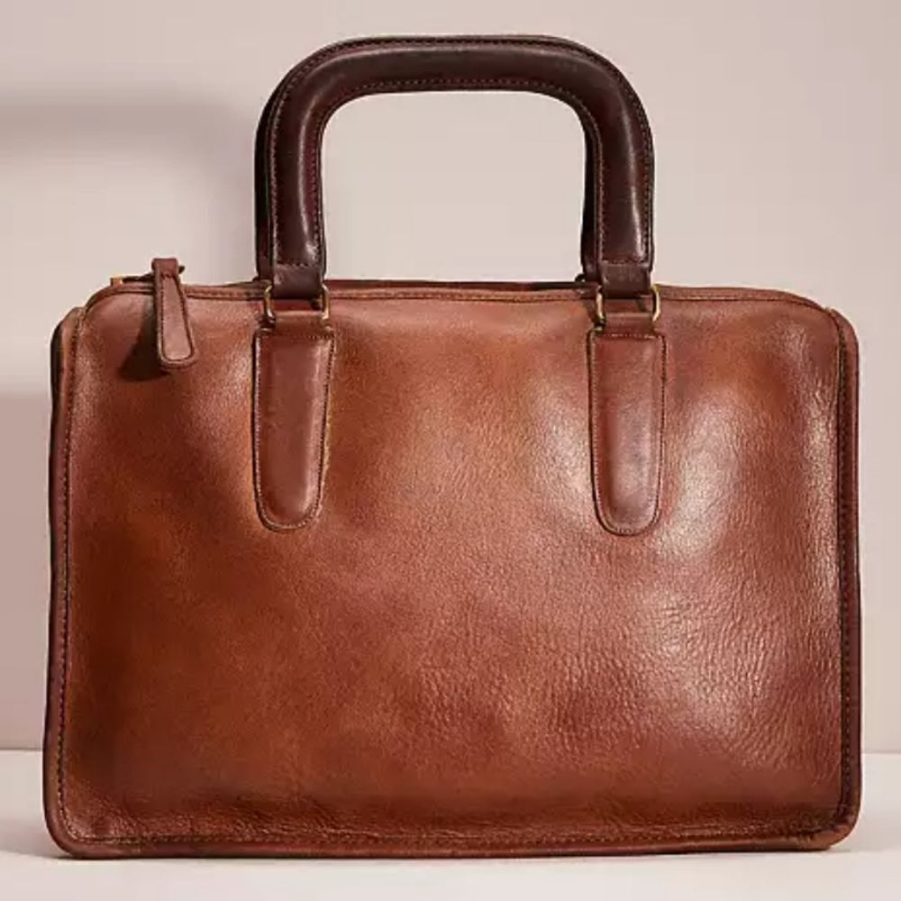 Coach Vitage Genuine Leather Tan Brown Leather Satchel Bag
